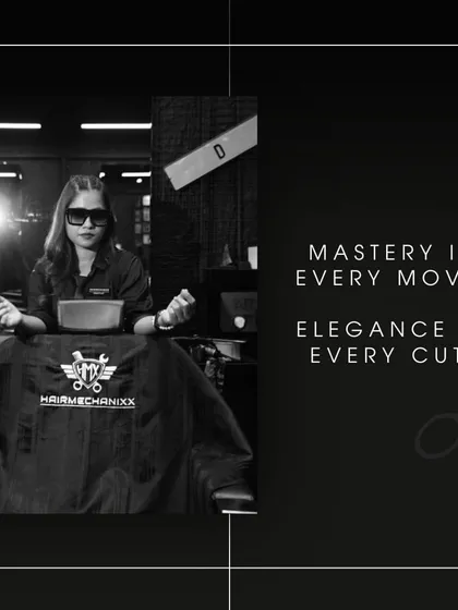 Mastery in every move, elegance in every cut. This shot captures the confidence and poise of our lady barbers, who are setting new standards in grooming.