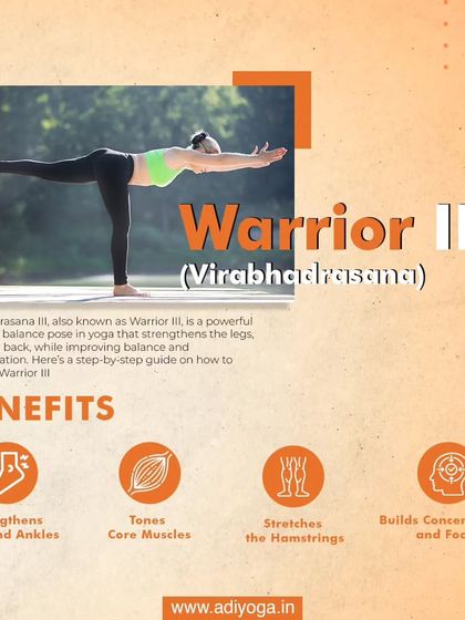 This guide explains the benefits of Virabhadrasana III, or Warrior III. It is a powerful standing balance pose that strengthens the legs, core, and back while improving concentration.