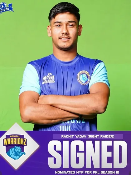 Rachit Yadav, one of our top right raiders, has been signed by Bengal Warriorz for PKL Season 12. This is the result of relentless practice.