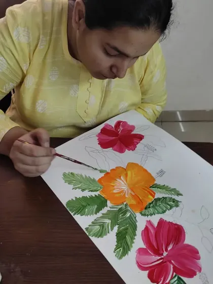 This is me in my element, doing what I love. My background in both art and child psychology is the foundation of Kalarang Club. Every kit and activity I design is rooted in the belief that art is a vital tool for a child's holistic growth and self-expression.
