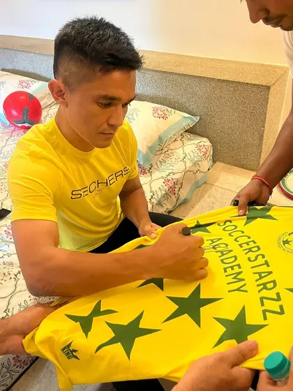 The moment Sunil Chhetri signed our academy jersey. A dream come true and a memory we will cherish forever.