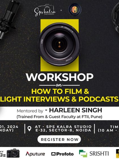 We also cover video. This workshop on filming and lighting interviews and podcasts was mentored by Harleen Singh, an FTII-trained director, offering skills for a growing content creation market.