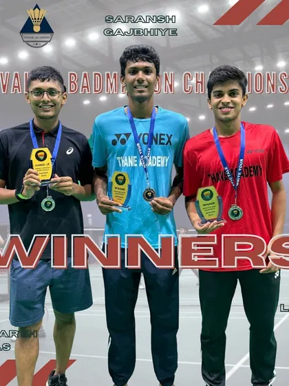Our Men's Team winners and runners-up at the IIT Avahan Badminton Championships.