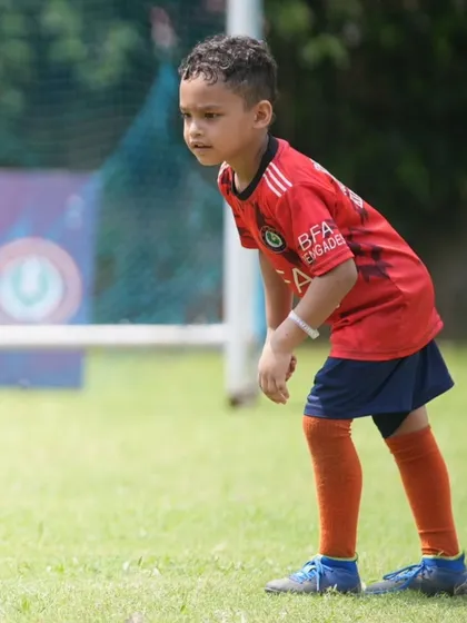 Kian, focused and ready for action. His passion for the game is evident in every moment he spends on the pitch.