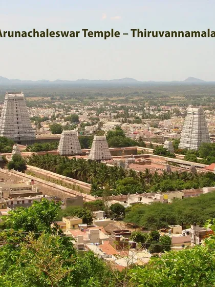 The Arunachaleswar Temple in Thiruvannamalai represents the element of fire and is a sacred site where many sages have achieved salvation. Its spiritual energy is felt by all who visit.