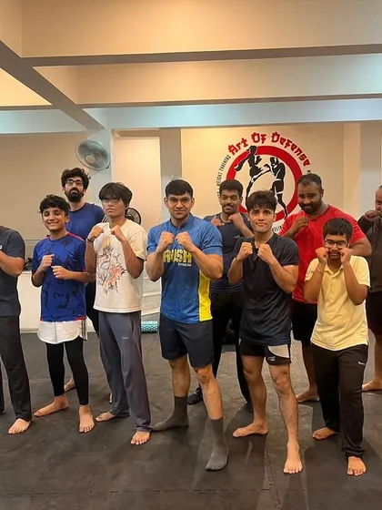 The evening MMA batch with Coach Vikas. A strong crew ready to put in the work.