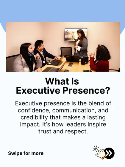 What exactly is executive presence? It's the powerful combination of confidence, communication, and credibility that defines impactful leaders. In my coaching sessions, we break down these elements to build an authentic presence that inspires trust and respect.