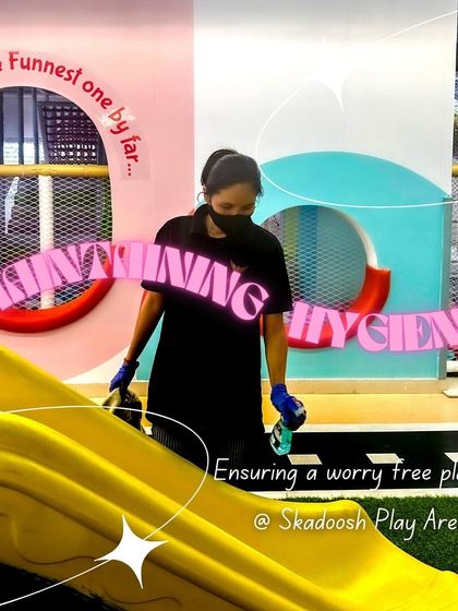 Ensuring every slide is sparkling clean. We are diligent about hygiene so that your kids can focus on what's important: having fun.