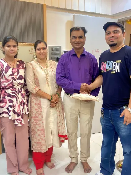 Handing over the keys to Mr. and Mrs. Navle. We are grateful to have been part of their journey in creating a beautiful and harmonious living space.