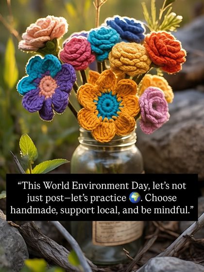 This World Environment Day, let's not just post, let's practice. Choose handmade, support local, and be mindful of our consumption.