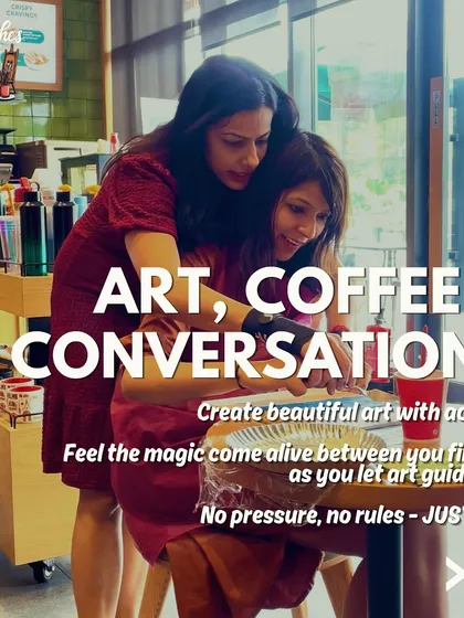 It's all about art, coffee, and conversations. My workshops are a space to unwind, learn something new, and just be yourself. I'm here to guide you, but the story you tell on the canvas is all yours.