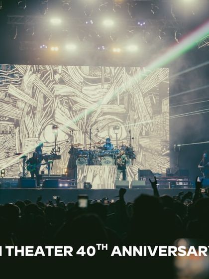 Dream Theater's performance in Kolkata, featuring their iconic and complex visual backdrops. We ensure the visual elements of a show are as powerful and intricate as the music itself.