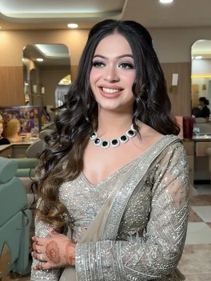 A happy, smiling shot of this gorgeous client. Her joy is what makes the look complete.