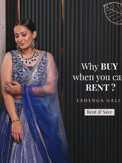 Why buy when you can rent? This royal blue lehenga is another example of the beautiful, high-quality outfits in my collection.