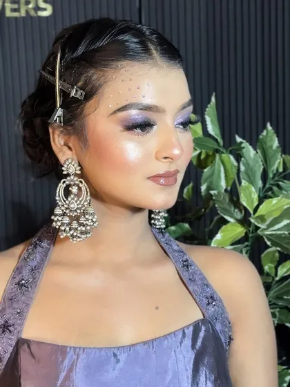 A slightly different angle, showing the depth of the purple eyeshadow.