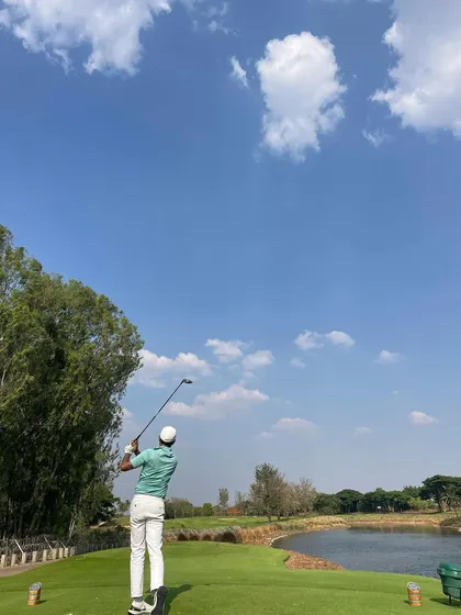 This is the result of dedicated practice. A full, committed swing that sends the ball soaring. I help you unlock this power through focused golf drills and swing analysis.