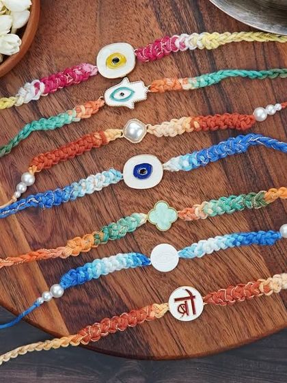 A beautiful lineup of my entire 2023 Rakhi collection.