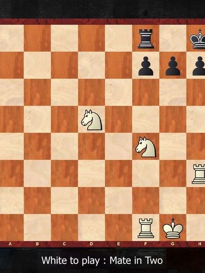 A puzzle to sharpen your knight and rook coordination. White to play and checkmate in two moves.