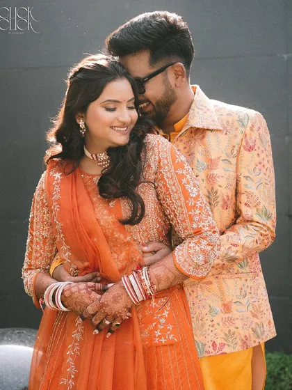 A candid moment from my own haldi ceremony with my wife, Himakshi. This photo is a reminder that real joy needs no edits or retakes.