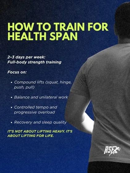 How do you train for a long, healthy life? My approach focuses on full-body strength training with compound lifts, balance work, and controlled progressive overload. It's not about lifting heavy; it's about lifting for life.