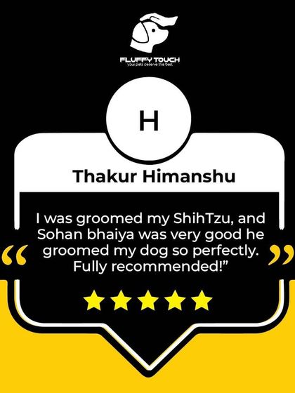 "Fully recommended!" Thank you, Thakur Himanshu, for your 5-star review. I'm glad Sohan bhaiya gave your Shih Tzu a perfect grooming session.