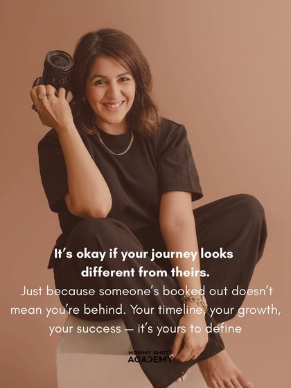An empowering message that it's okay if your journey looks different from others, because your timeline is yours to define.