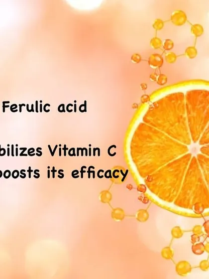 Pairing Vitamin C with Ferulic Acid helps to stabilize the Vitamin C and boost its efficacy.