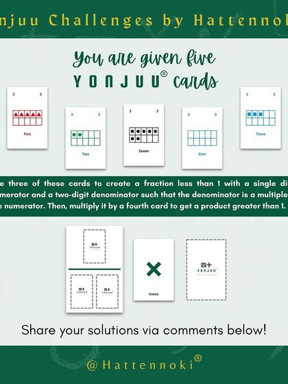 Hattennoki - Educational Games & Learning Kits Yonjuu (四十): The Math Card Game photo 21