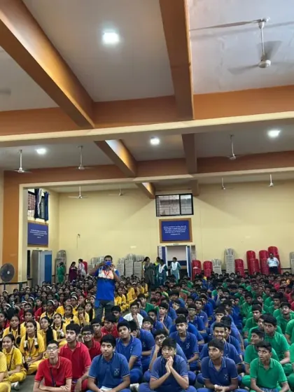 Addressing a hall full of ambitious students at St. Xavier’s School, Airoli. I believe in reaching out directly to share insights on career planning and exam strategy, helping them build a strong foundation for their future.