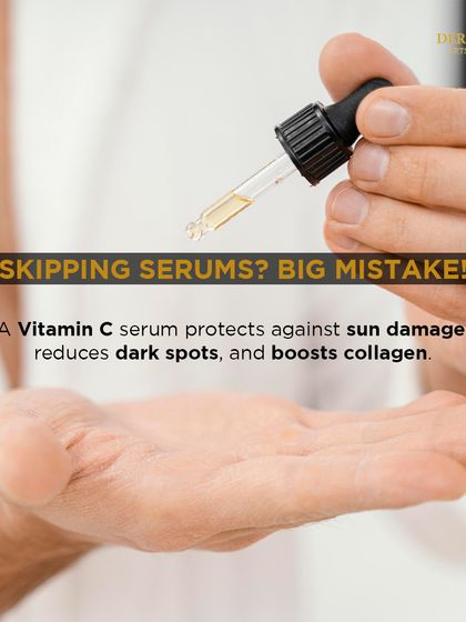 Skipping serums is a big mistake. A Vitamin C serum is crucial for protecting against sun damage, reducing dark spots, and boosting collagen.