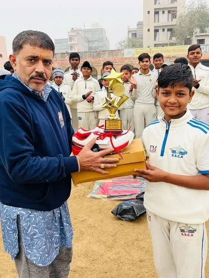 Sumit, the Best Bowler in the test series with 11 wickets.