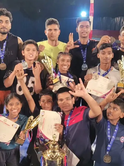 This is my team. My family. A group of champions from our academy celebrating their wins at the Uttar Mumbai Krida Mahotsav. We train together, we win together.