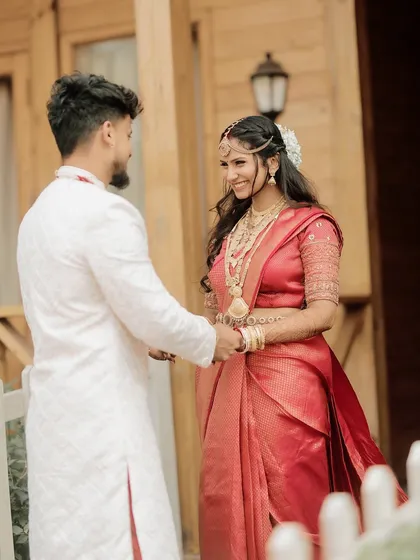The first look. Capturing the groom's reaction and the bride's joyful smile is one of my favorite parts of the day.