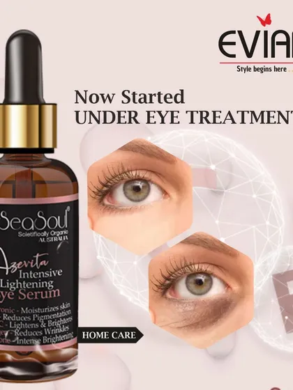 Tired of dark circles? My targeted under-eye treatment, combined with effective home care serums, helps reduce pigmentation and brighten the delicate skin around your eyes. Aapki aankhon ke neeche ki dullness ko bye-bye.