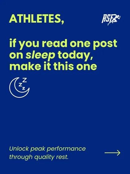 Athletes, if you read one post on sleep today, make it this one. This graphic serves as an introduction to a series explaining how quality rest is your secret weapon for unlocking peak performance.