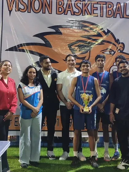 Another group shot of the champions from the Indian Youth Basketball League. A proud day for these young hoopers.