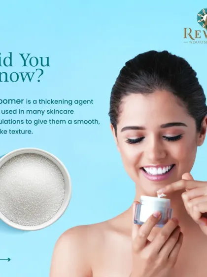 Let's talk about Carbomer. It's a thickening agent used to give products a gel-like texture. I choose to formulate without it, relying on natural ingredients to create luxurious textures that are kind to your skin.