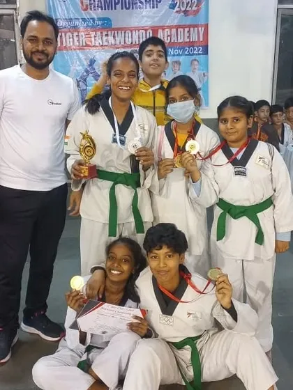 Our students with their medals and trophies. Every participant is a winner in our eyes.