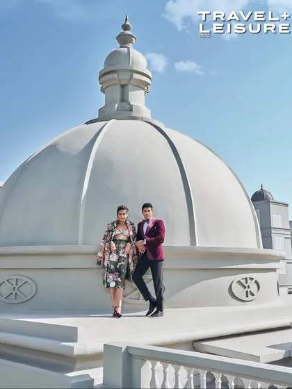 These images are from the editorial spread I styled for Farhan and Shibani Akhtar in Travel + Leisure. We curated a range of looks, from a bold animal print set by Rara Avis to elegant floral coordinates, to tell a story of luxury and togetherness.