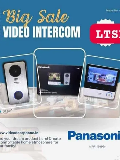I work with major brands like Panasonic to provide reliable video intercom systems. This image shows a complete Panasonic video door phone kit, including the outdoor bell unit and the indoor monitor, which I can install for you.