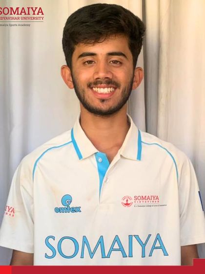 A portrait of Vedant Haridas, another one of our talented cricketers selected for the University of Mumbai Inter Zone Tournament.