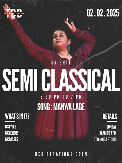 A Semi-Classical choreography on a classic SRK track is the ultimate combination. Join us for this beautiful session on "Manwa Lage".