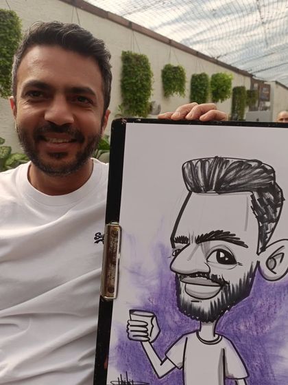 A guest from a New Year's celebration at Elephant & Co. in Pune. A great way to kick off the year.