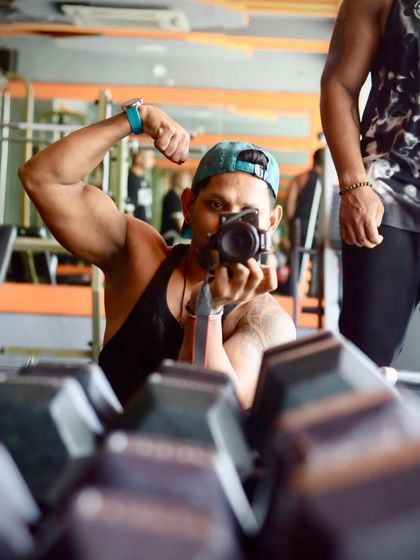 A mirror selfie while flexing. It's not just about looks, but about feeling the strength you've built.