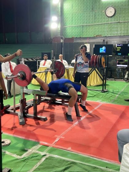 Deepa's dominant performance at the National Open Championship in Hyderabad. In just 6 months of coaching, this 44-year-old mother of two added 92.5kg to her total, setting multiple national records and winning gold.