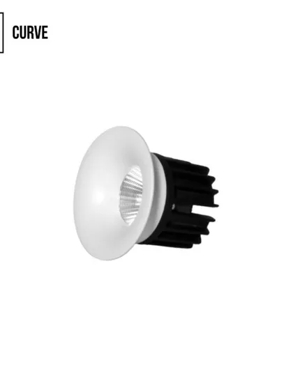 The Curve Ceiling Light is a simple downlight available in 7W and 12W options, offering a brilliant and efficient lighting solution.
