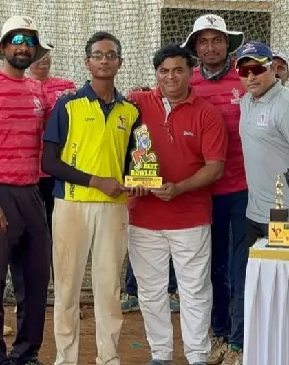 A young talent from the U-14 category is awarded Best Bowler for his impressive wicket-taking ability throughout the tournament.