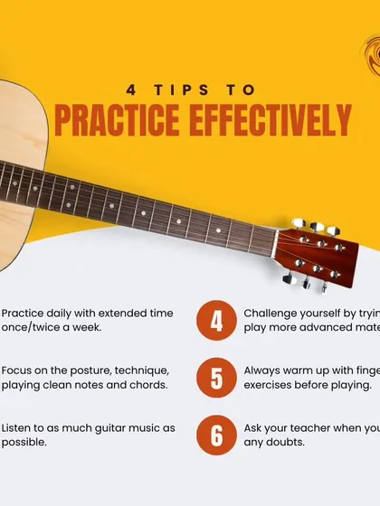 Here are six tips to help you practice guitar more effectively. From daily practice to warming up your fingers, these habits will help you improve faster.