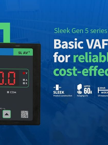 The Sleek Gen 5 VAF meter is my answer for reliable and cost-effective panel solutions. It combines essential measurements into a single, compact unit, shown here with its wide measurement range capability.