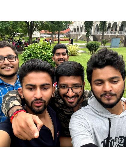 A duplicate of a selfie at the historic Aga Khan Palace. We learned a lot about India's history here.